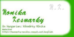 monika kesmarky business card