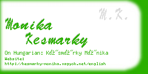 monika kesmarky business card